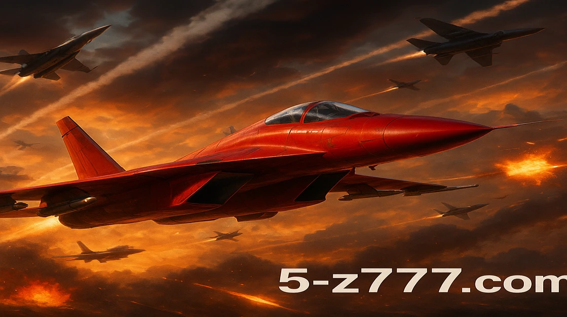 5Z777 এভিয়েটর খেলার একটি তীব্র আকাশ-যুদ্ধের দৃশ্য, যেখানে ফাইটার প্লেন ও বিস্ফোরণমূলক ক্রিয়া গেমিং-উত্তেজনার রোমাঞ্চকে চিত্রিত করে।
