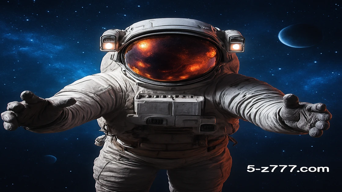 Embark on a cosmic journey with the Spaceman game at 5Z777. An astronaut floats in a vibrant galaxy, ready for an adventure among the stars and planets.